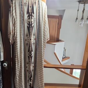 Tribal Print Maxi Cover Up